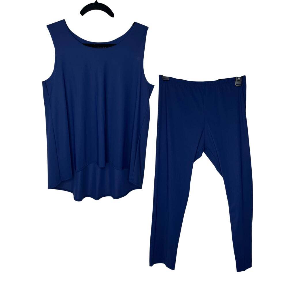 Porto San Francisco Tank and Legging Matching Set 1 US 6 Blue Italian Jersey USA